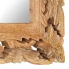 Kézzel faragott barna tömör mangófa tükör 110 x 50 cm