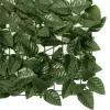 Sötétzöld leveles belátás elleni erkélyparaván 300 x 150 cm