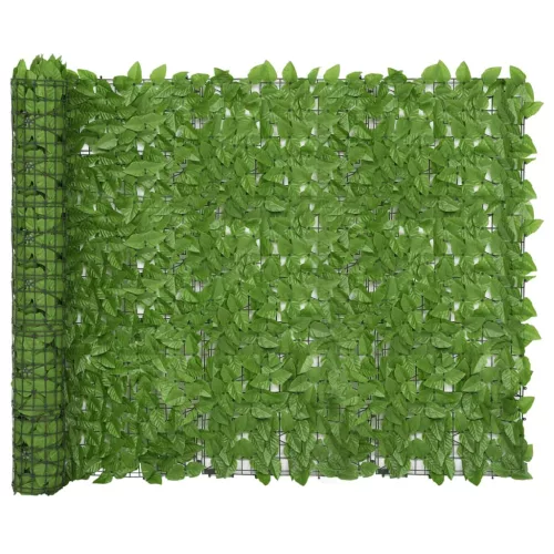 Zöld leveles belátás elleni erkélyparaván 300 x 150 cm