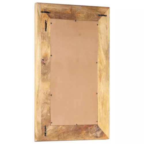 Kézzel faragott tömör mangófa tükör 80 x 50 x 2,6 cm