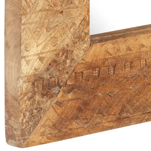 Kézzel faragott tömör mangófa tükör 110 x 50 x 2,5 cm