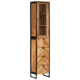   Vas és tömör mangófa fürdőszobai szekrény 40 x 27 x 190 cm