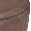 Barnás-szürke valódi bőr bárszék
