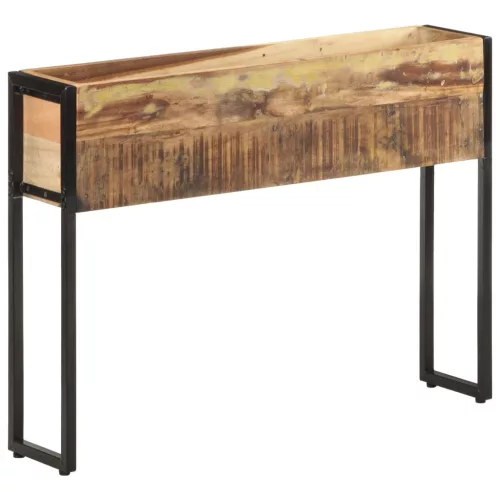 Tömör újrahasznosított fa virágtartó 90 x 20 x 68 cm