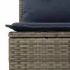 10 részes szürke polyrattan kerti ülőgarnitúra párnával