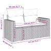 10 részes szürke polyrattan kerti ülőgarnitúra párnával