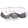 8 részes barna polyrattan kerti ülőgarnitúra párnákkal