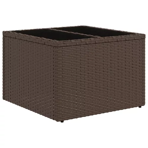 8 részes barna polyrattan kerti ülőgarnitúra párnákkal