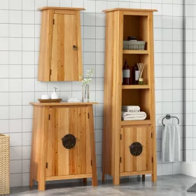 3 részes tömör fenyőfa fürdőszobai bútorszett