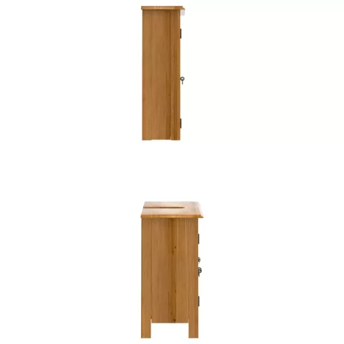 2 részes tömör fenyőfa fürdőszobai bútorszett