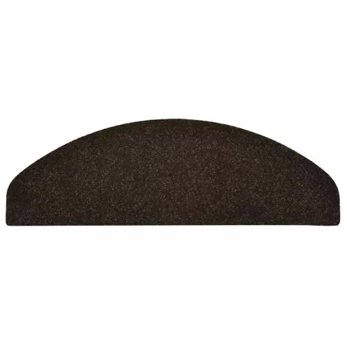 15 db öntapadós lépcsőszőnyeg 65 x 21 x 4 cm sötétbarna félkör alakú nagy