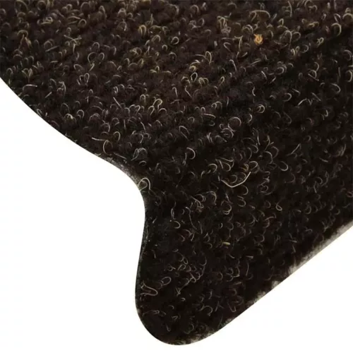 15 db öntapadós lépcsőszőnyeg 65 x 21 x 4 cm sötétbarna félkör alakú nagy