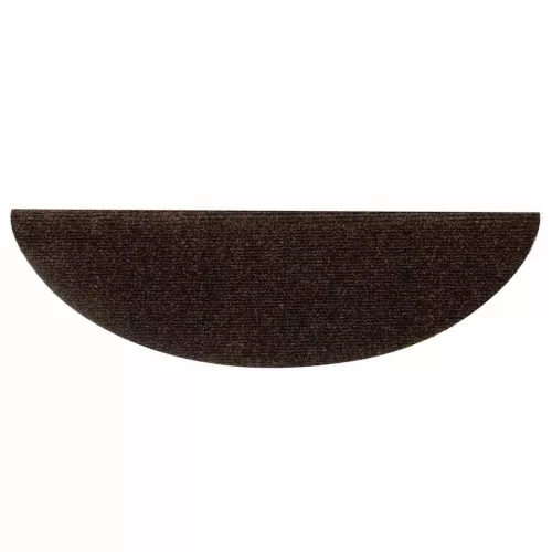 15 db öntapadós lépcsőszőnyeg 56 x 17 x 3 cm barna félkör alakú