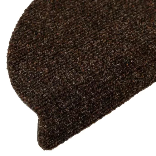 15 db öntapadós lépcsőszőnyeg 56 x 17 x 3 cm barna félkör alakú