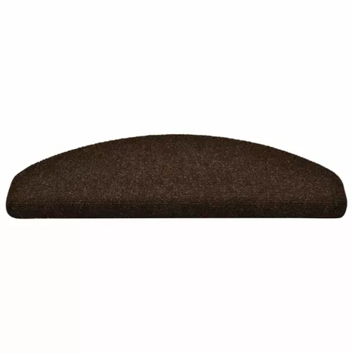 15 db öntapadós lépcsőszőnyeg 65 x 21 x 4 cm barna félkör alakú nagy