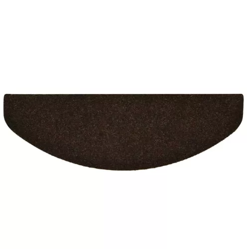 15 db öntapadós lépcsőszőnyeg 65 x 21 x 4 cm barna félkör alakú nagy