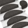 15 db öntapadós lépcsőszőnyeg 56 x 17 x 3 cm antracit félkör alakú