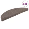 15 db öntapadós lépcsőszőnyeg 56 x 17 x 3 cm bézs félkör alakú