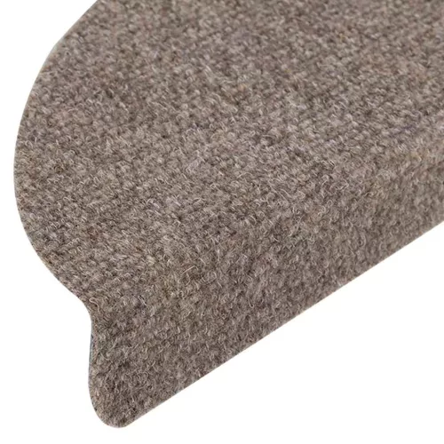 15 db öntapadós lépcsőszőnyeg 56 x 17 x 3 cm bézs félkör alakú