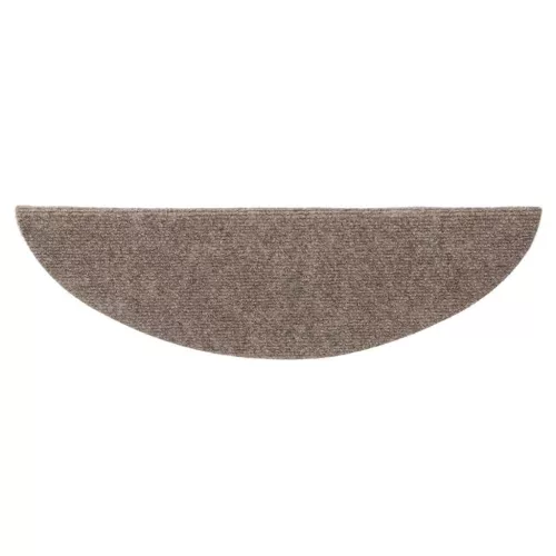 15 db öntapadós lépcsőszőnyeg 65 x 21 x 4 cm bézs félkör alakú nagy