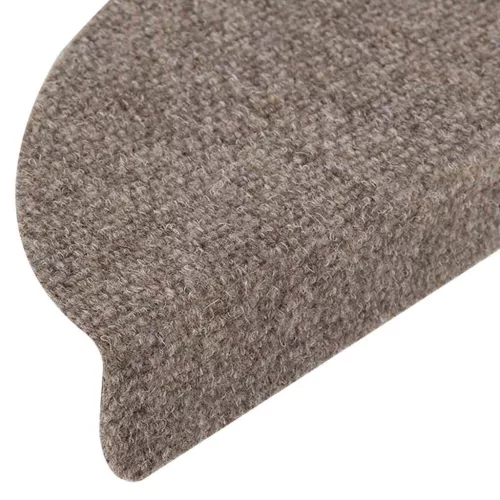 15 db öntapadós lépcsőszőnyeg 65 x 21 x 4 cm bézs félkör alakú nagy
