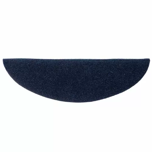 15 db öntapadós lépcsőszőnyeg, 56 x 17 x 3 cm, sötétkék, félkör alakú