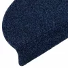 15 db öntapadós lépcsőszőnyeg, 56 x 17 x 3 cm, sötétkék, félkör alakú