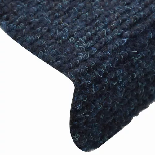 15 db öntapadós lépcsőszőnyeg 65 x 21 x 4 cm sötétkék félkör alakú nagy