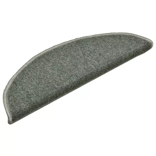 15 db sötétzöld félkör alakú lépcsőszőnyeg 56 x 17 x 3 cm