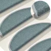 15 db lépcsőszőnyeg 56 x 17 x 3 cm tengerkék félkör alakú