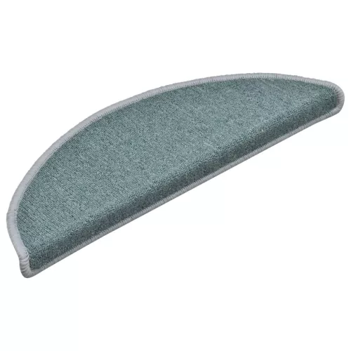 15 db lépcsőszőnyeg 56 x 17 x 3 cm tengerkék félkör alakú
