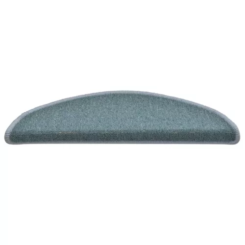 15 db lépcsőszőnyeg 56 x 17 x 3 cm tengerkék félkör alakú