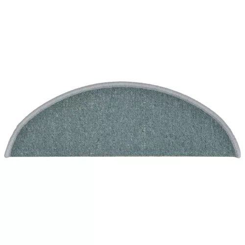 15 db lépcsőszőnyeg 56 x 17 x 3 cm tengerkék félkör alakú
