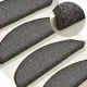 15 db sötétszürke félkör alakú lépcsőszőnyeg 56 x 17 x 3 cm