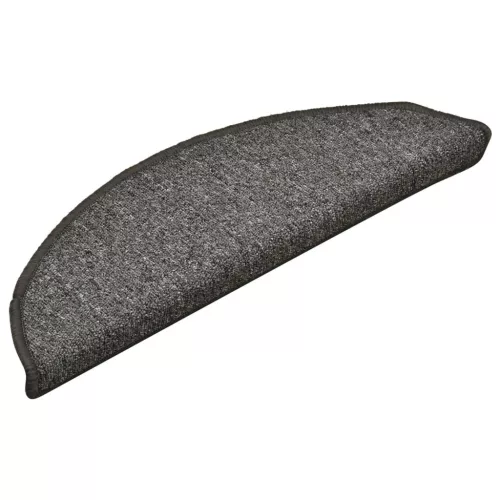 15 db sötétszürke félkör alakú lépcsőszőnyeg 56 x 17 x 3 cm