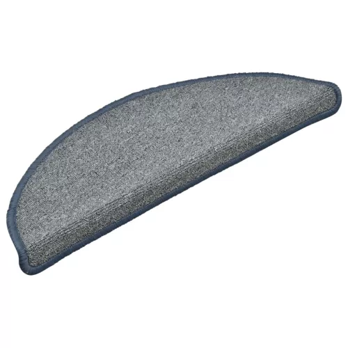 15 db világoskék és kék lépcsőszőnyeg, 56 x 17 x 3 cm, félkör alakú