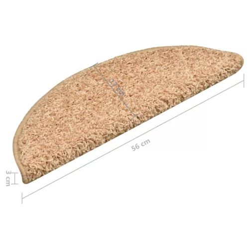 15 db arany színű, félkör alakú lépcsőszőnyeg 56 x 17 x 3 cm