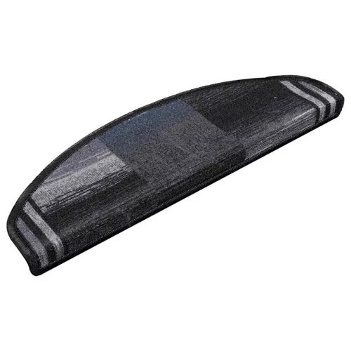 15 db fekete-szürke öntapadó lépcsőszőnyeg 65 x 21 x 4 cm