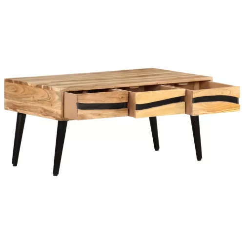 Tömör akácfa dohányzóasztal 88 x 50 x 42 cm