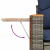 9 részes szürke polyrattan kerti ülőgarnitúra párnával