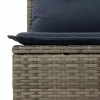 9 részes szürke polyrattan kerti ülőgarnitúra párnával