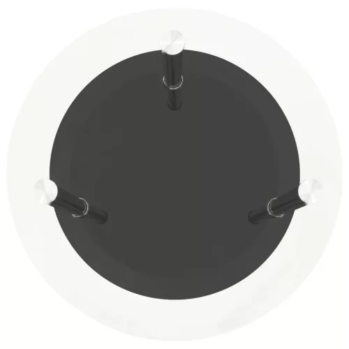 2 szintes átlátszó és fekete edzett üveg kisasztal 38 cm