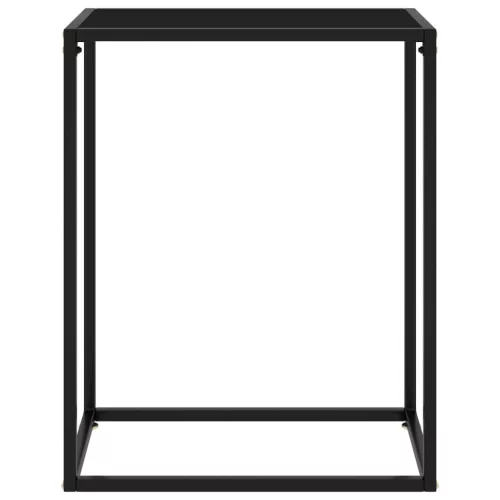 Fekete edzett üveg tálalóasztal 60 x 35 x 75 cm