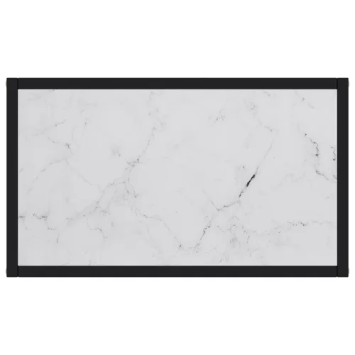 Fehér edzett üveg tálalóasztal 60 x 35 x 75 cm