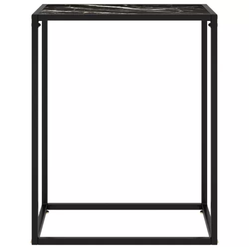 Fekete edzett üveg tálalóasztal 60 x 35 x 75 cm