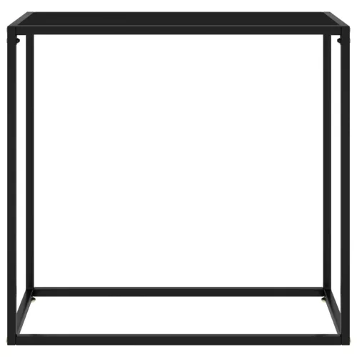 Fekete edzett üveg tálalóasztal 80 x 35 x 75 cm
