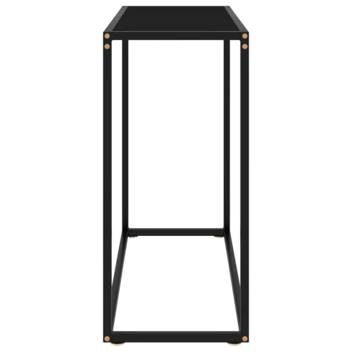 Fekete edzett üveg tálalóasztal 80 x 35 x 75 cm