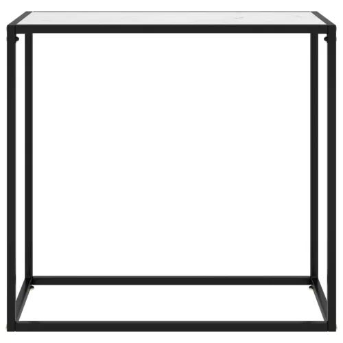 Fehér edzett üveg tálalóasztal 80 x 35 x 75 cm