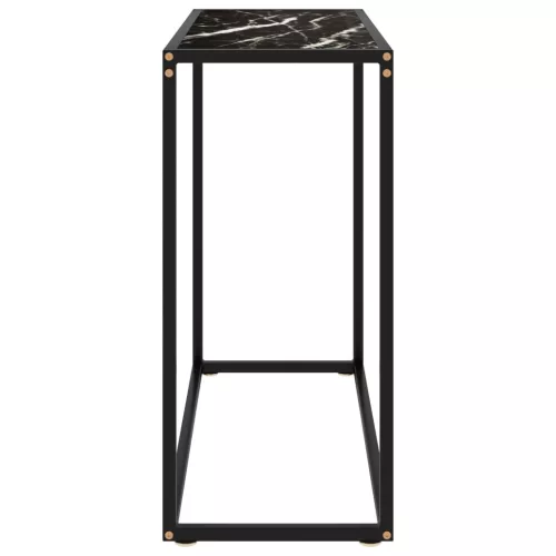 Fekete edzett üveg tálalóasztal 80 x 35 x 75 cm