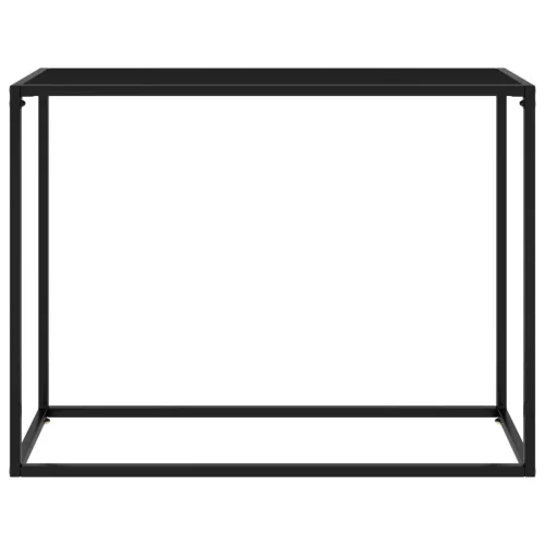 Fekete edzett üveg tálalóasztal 100 x 35 x 75 cm